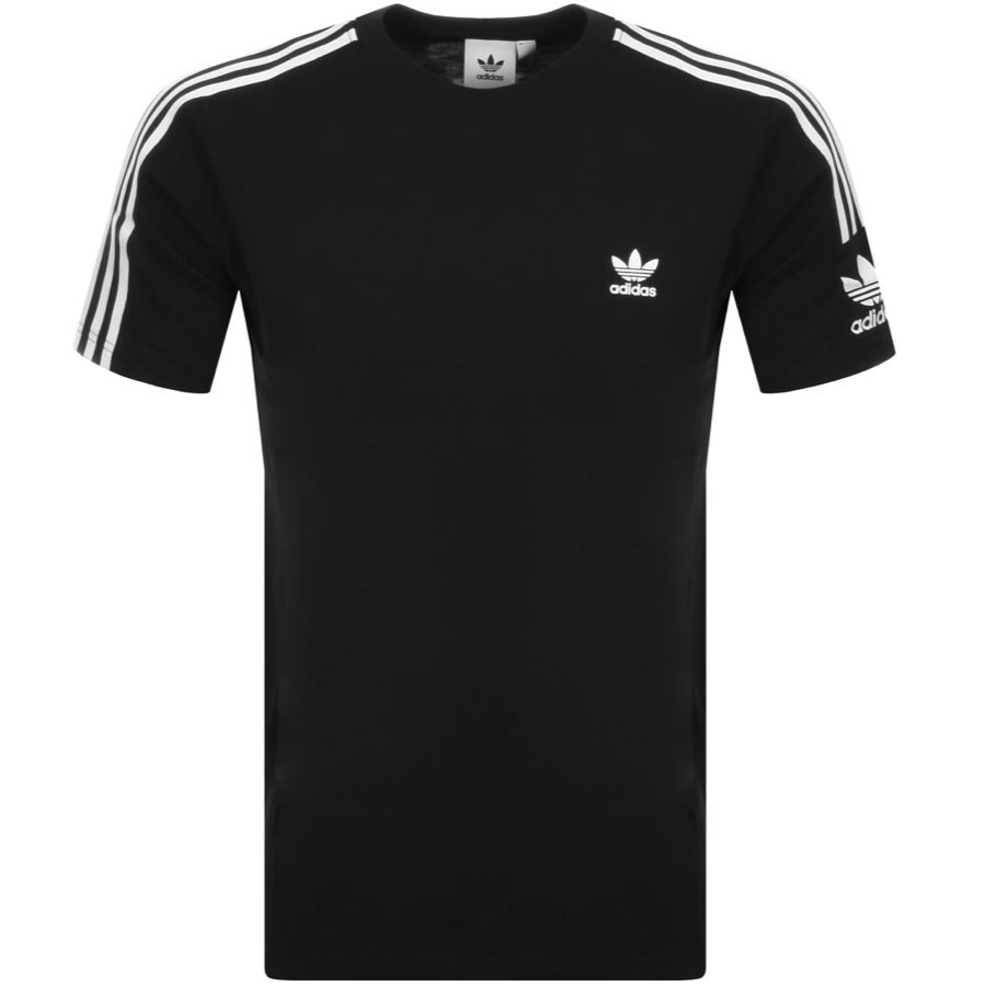 Alternative Image for Productadidas Originals Tech 3 Stripe T Shirt Black1